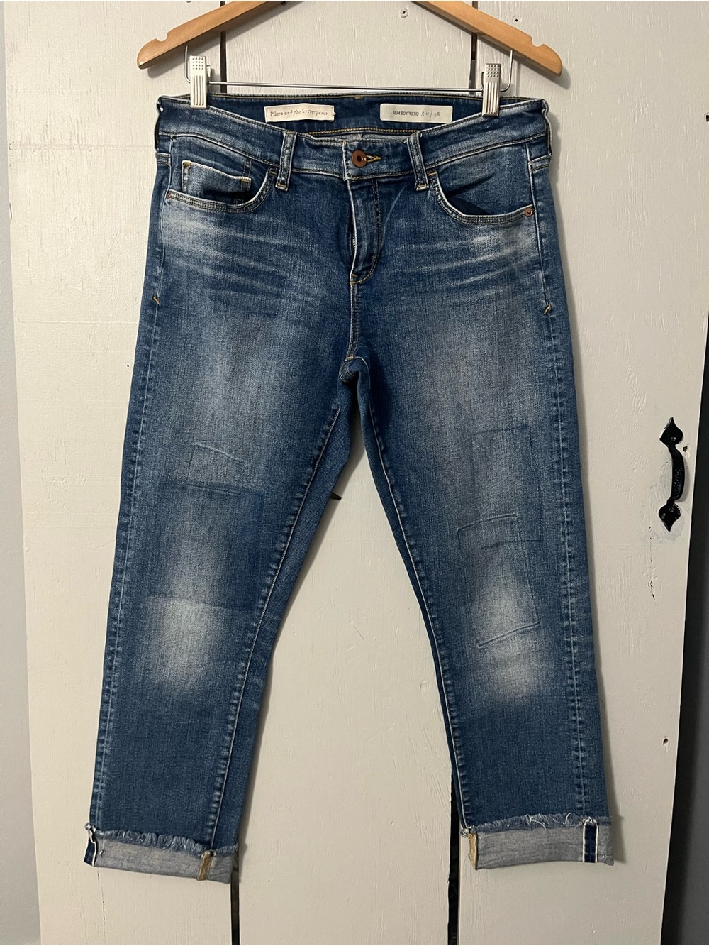 PILCRO AND THE LETTERPRESS Anthropologie Slim Boyfriend Size 28